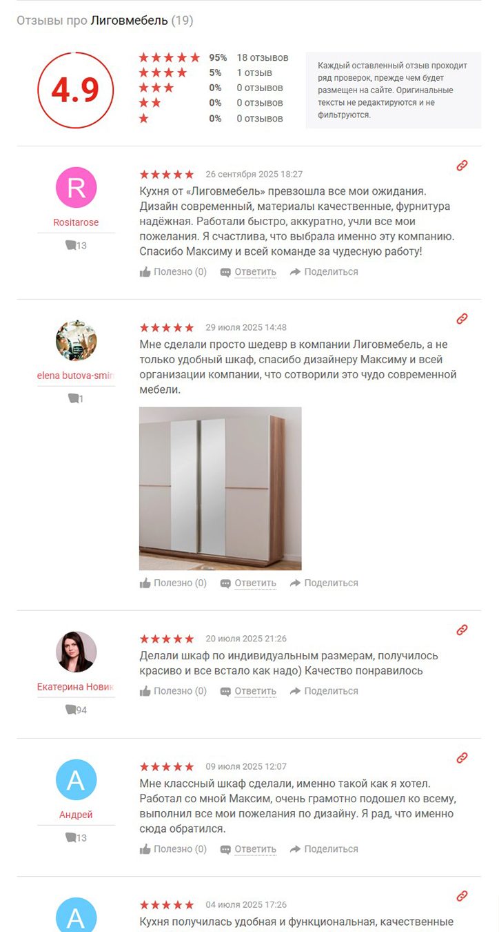 Отзывы наших клиентов